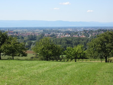 Blick über Ettenheim Richtung Vogesen